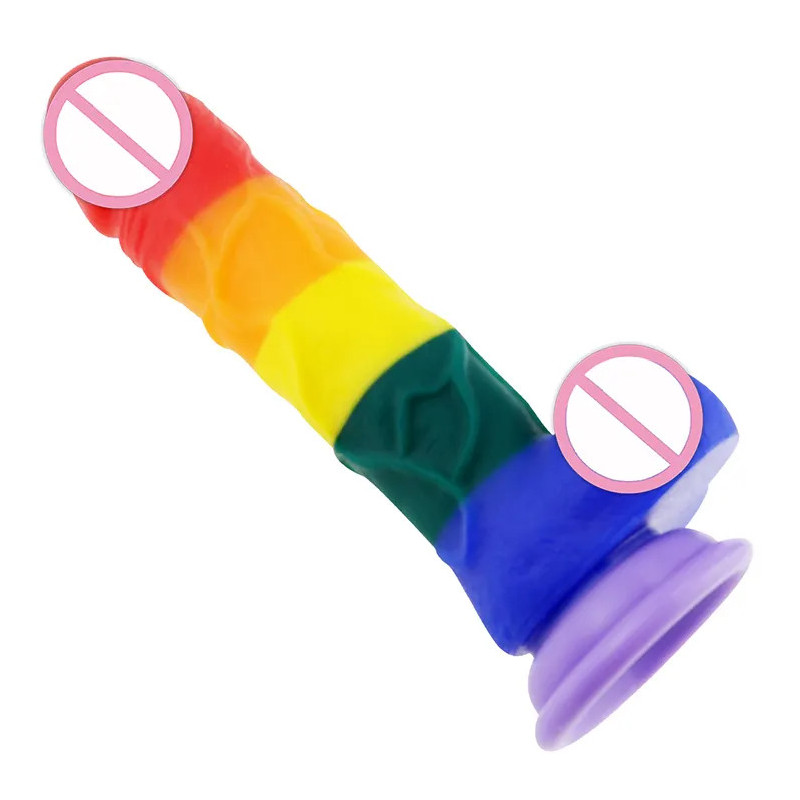 Dildo rainbow silicon