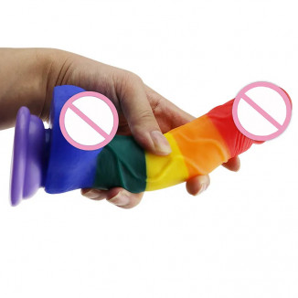 Dildo rainbow silicon